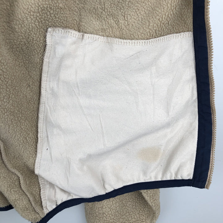 1990'S LL Bean Fleece Jacket, Men's XL, Vintage unclear Beige type Vintage Second Hand