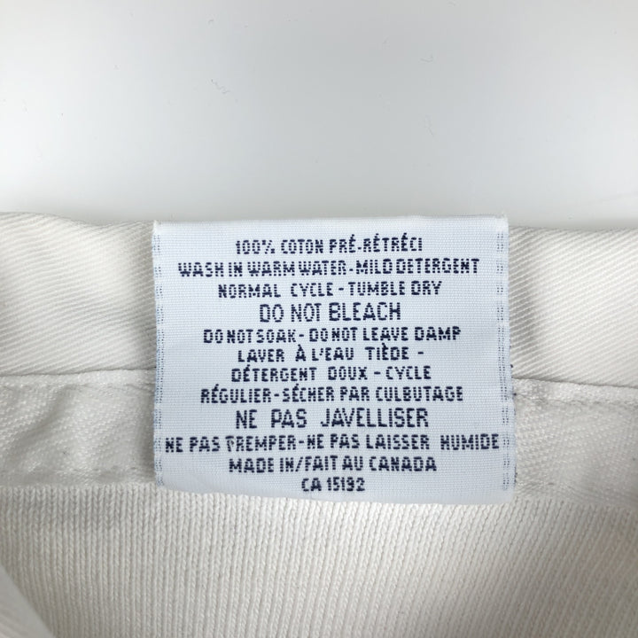 90s-00'S Barbarian Long Sleeve Rugby Shirt Made in Canada Men's XL Vintage cotton white type Vintage Second Hand