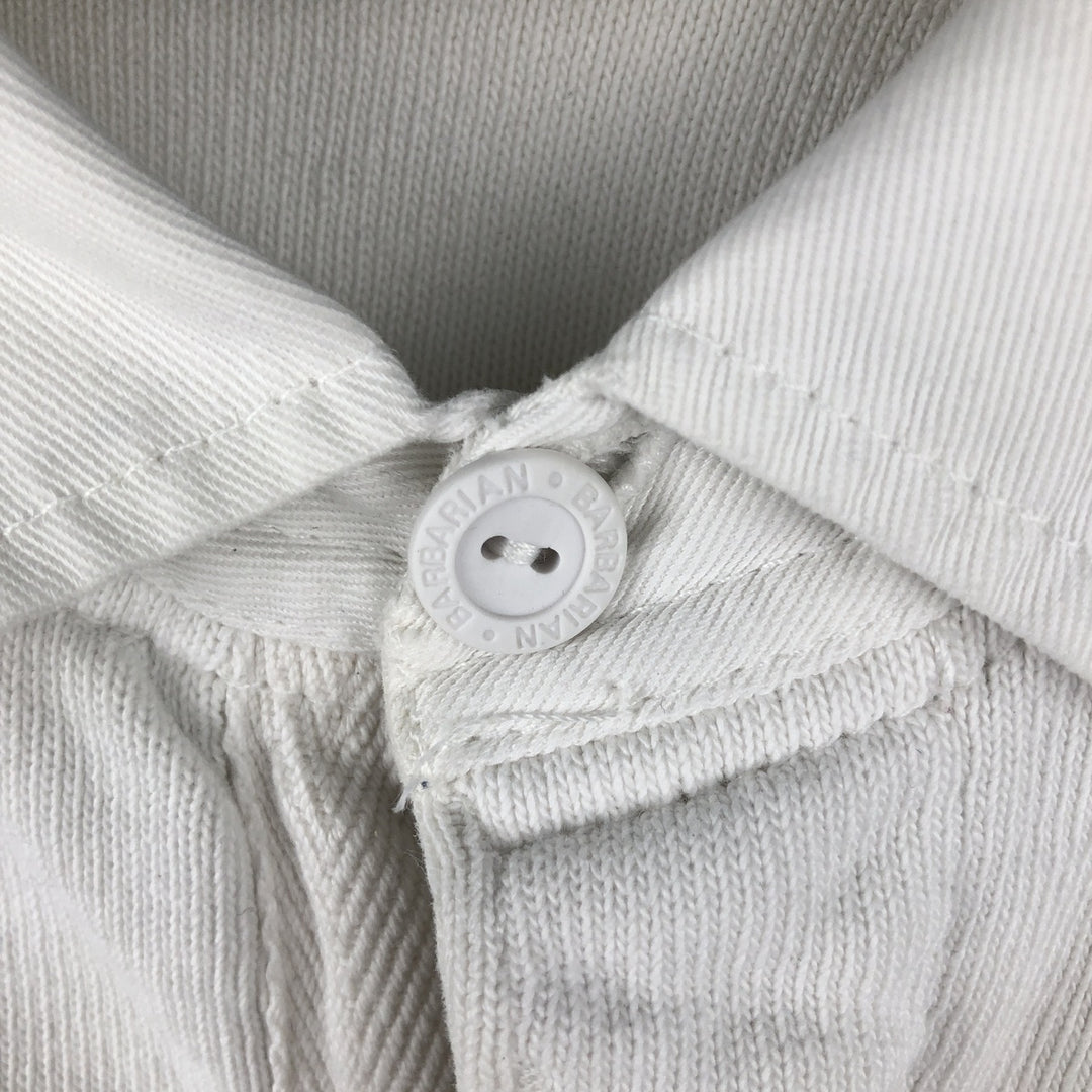 90s-00'S Barbarian Long Sleeve Rugby Shirt Made in Canada Men's XL Vintage cotton white type Vintage Second Hand