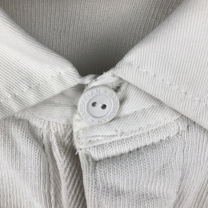90s-00'S Barbarian Long Sleeve Rugby Shirt Made in Canada Men's XL Vintage cotton white type Vintage Second Hand