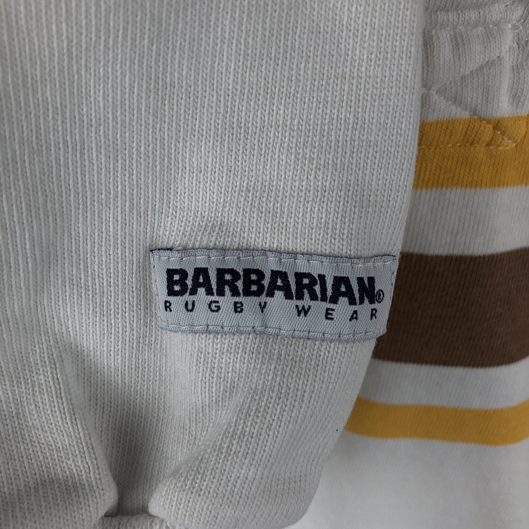 90s-00'S Barbarian Long Sleeve Rugby Shirt Made in Canada Men's XL Vintage cotton white type Vintage Second Hand