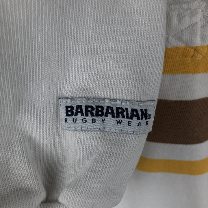 90s-00'S Barbarian Long Sleeve Rugby Shirt Made in Canada Men's XL Vintage cotton white type Vintage Second Hand