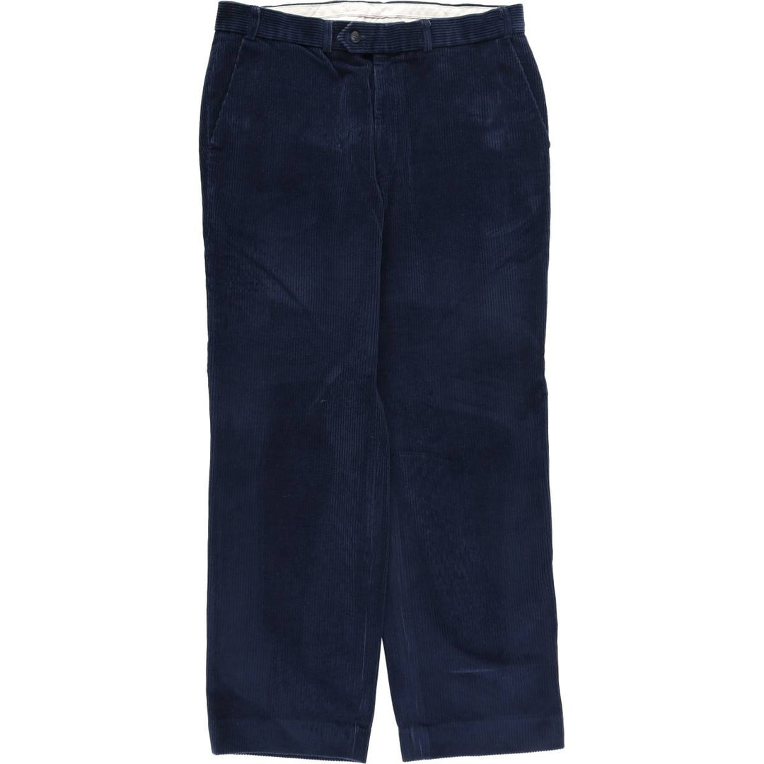 MARKS AND SPENCER ST MICHAEL Corduroy Pants, Made in England, Men's, Size W36 cotton navy blue type Vintage Second Hand
