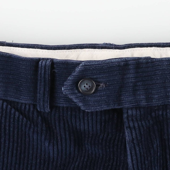 MARKS AND SPENCER ST MICHAEL Corduroy Pants, Made in England, Men's, Size W36 cotton navy blue type Vintage Second Hand