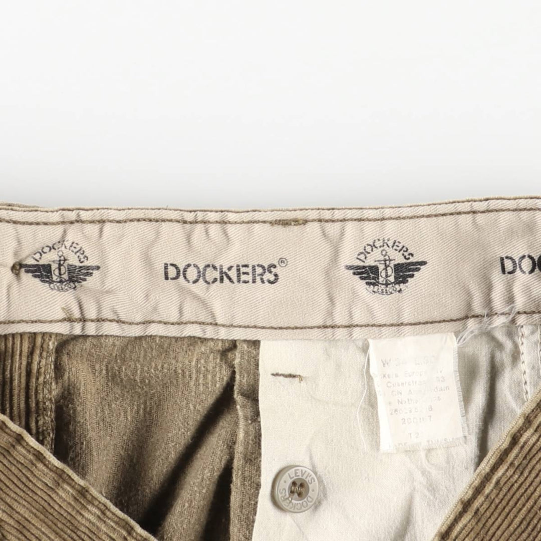 Dockers Two-pleat Corduroy Pants, Men's, Size W33 unclear brown type Vintage Second Hand