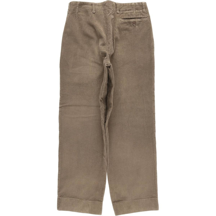 Vintage 1980'S AMERICA wide-wale, two-pleat corduroy pants, made in Canada, men's size W30. cotton brown type Vintage Second Hand