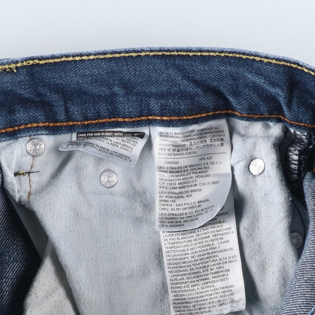 Levi's 505-1307 Tapered Denim Pants, Men's, Size W32 cotton blue type Vintage Second Hand