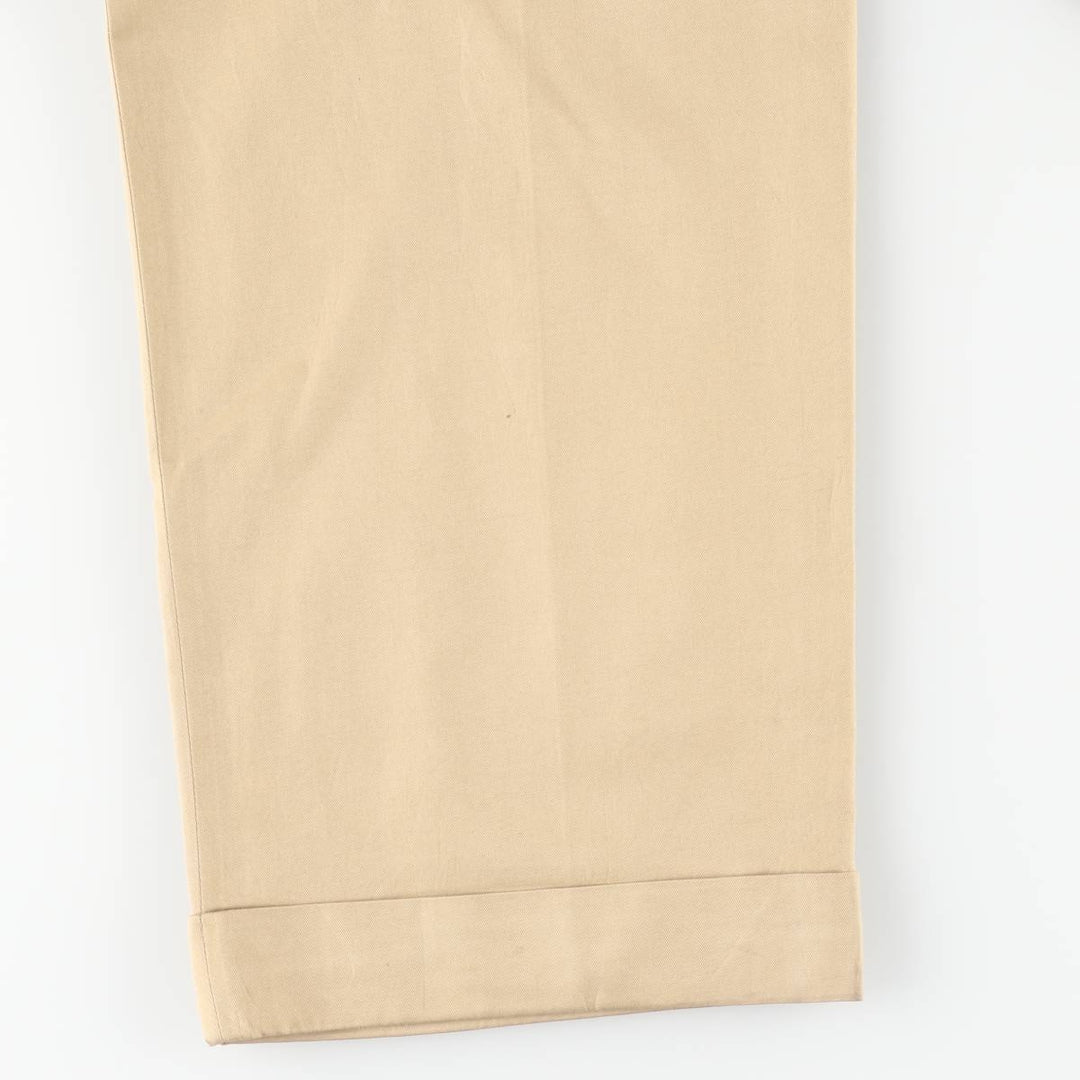 Ralph Lauren POLO by Ralph Lauren two-pleat silk and cotton slacks, men's size W36 silk Beige type Vintage Second Hand