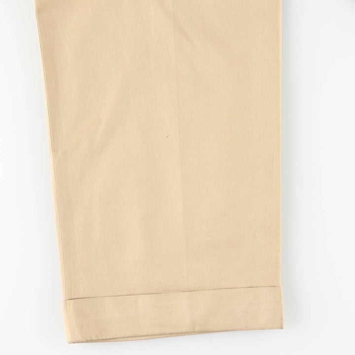 Ralph Lauren POLO by Ralph Lauren two-pleat silk and cotton slacks, men's size W36 silk Beige type Vintage Second Hand