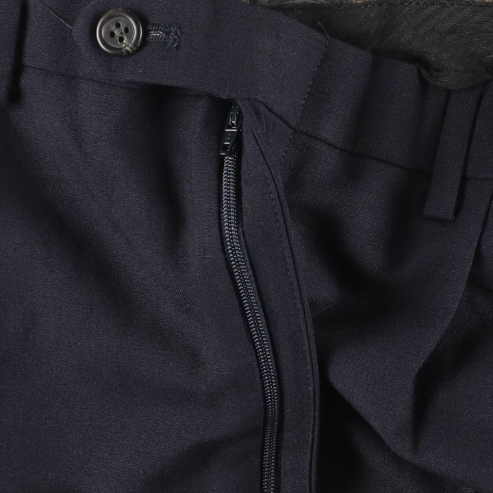 Ralph Lauren LAUREN TOTAL COMFORT Two-pleat wool pants slacks for men, equivalent to W34 wool navy blue type Vintage Second Hand