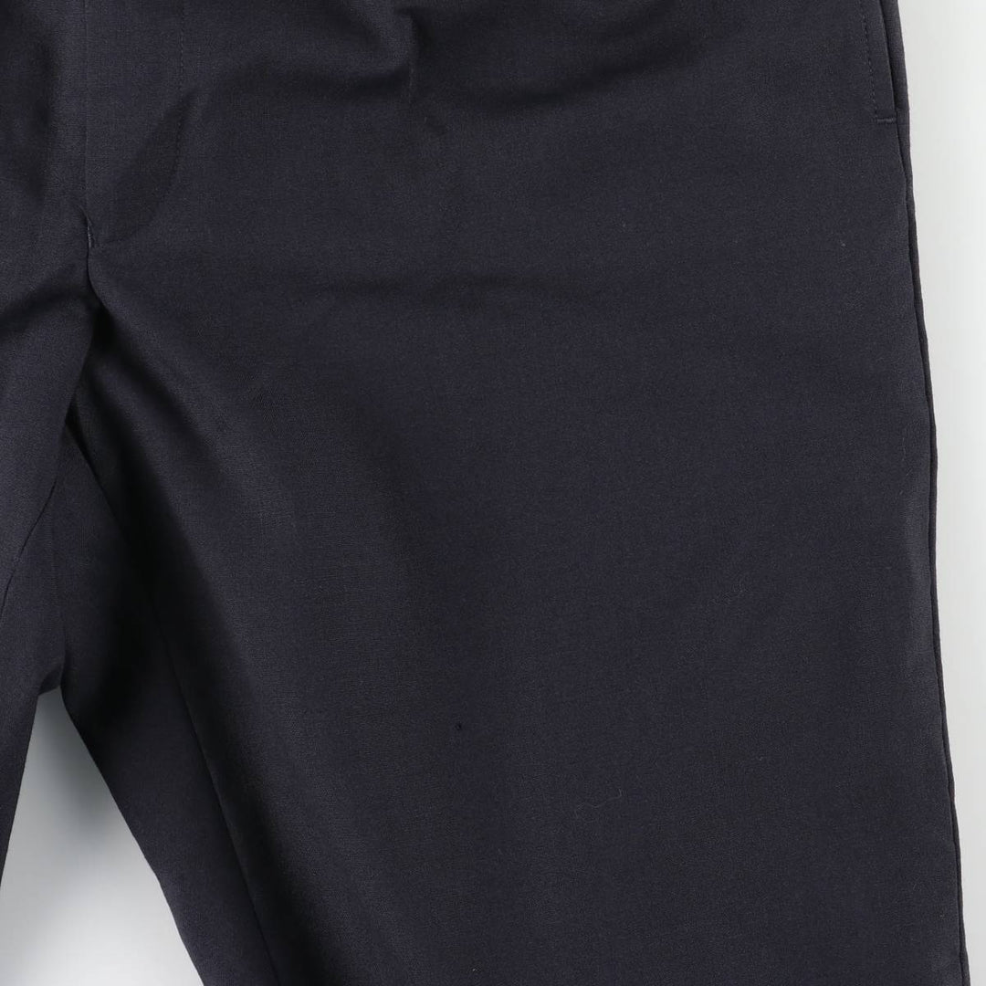 Ralph Lauren LAUREN TOTAL COMFORT Two-pleat wool pants slacks for men, equivalent to W34 wool navy blue type Vintage Second Hand