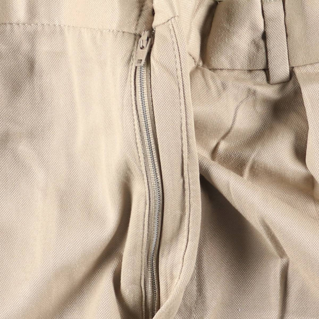 Ralph Lauren POLO by Ralph Lauren two-pleat slacks, men's size W35 (approx.) polyester Beige type Vintage Second Hand