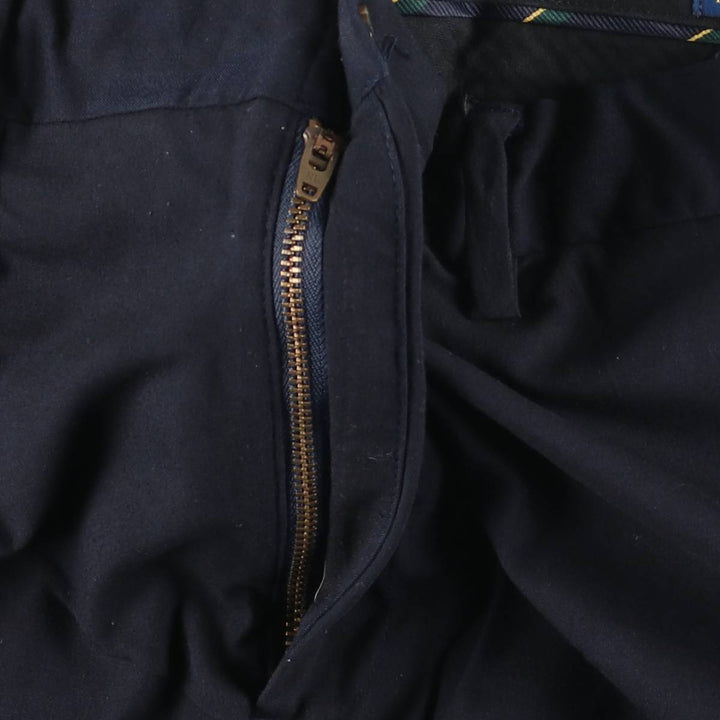 Ralph Lauren POLO RALPH LAUREN Stretch Straight Fit Slacks Pants, Men's W35 (approx.) polyester navy blue type Vintage Second Hand