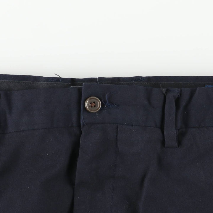 Ralph Lauren POLO RALPH LAUREN Stretch Straight Fit Slacks Pants, Men's W35 (approx.) polyester navy blue type Vintage Second Hand