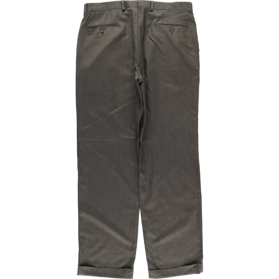 Ralph Lauren Lauren Two-pleat Wool Pants and Slacks, Made in Canada, Men's Size W34 wool Charcoal Vintage Second Hand