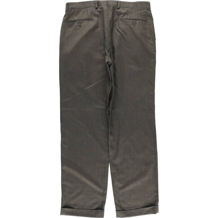 Ralph Lauren Lauren Two-pleat Wool Pants and Slacks, Made in Canada, Men's Size W34 wool Charcoal Vintage Second Hand