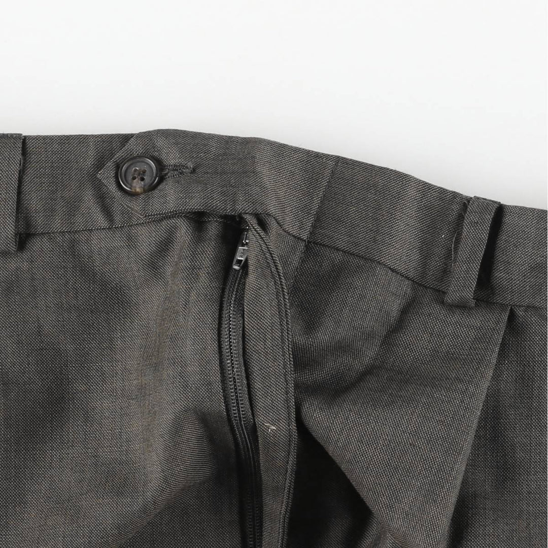 Ralph Lauren Lauren Two-pleat Wool Pants and Slacks, Made in Canada, Men's Size W34 wool Charcoal Vintage Second Hand
