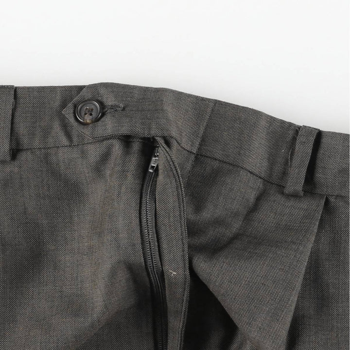 Ralph Lauren Lauren Two-pleat Wool Pants and Slacks, Made in Canada, Men's Size W34 wool Charcoal Vintage Second Hand