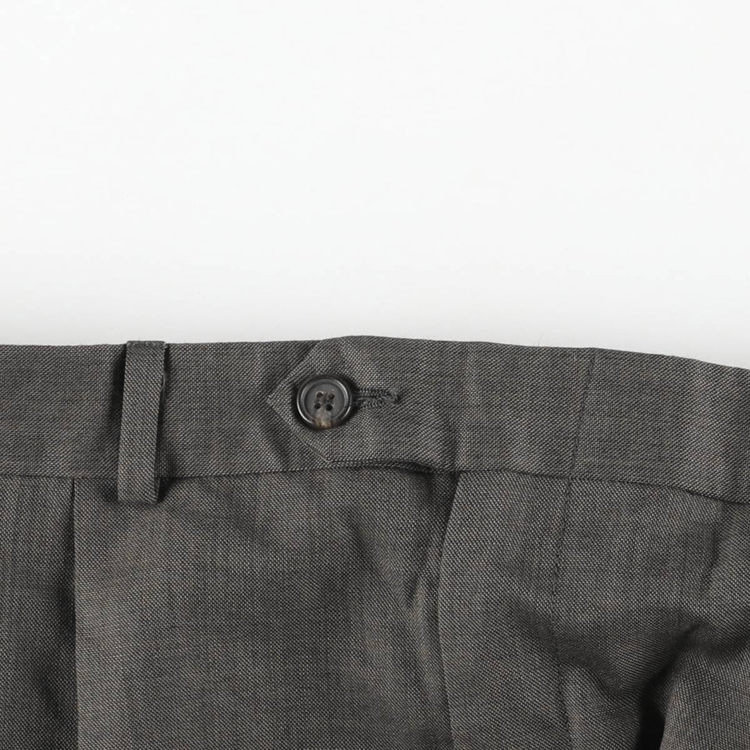 Ralph Lauren Lauren Two-pleat Wool Pants and Slacks, Made in Canada, Men's Size W34 wool Charcoal Vintage Second Hand