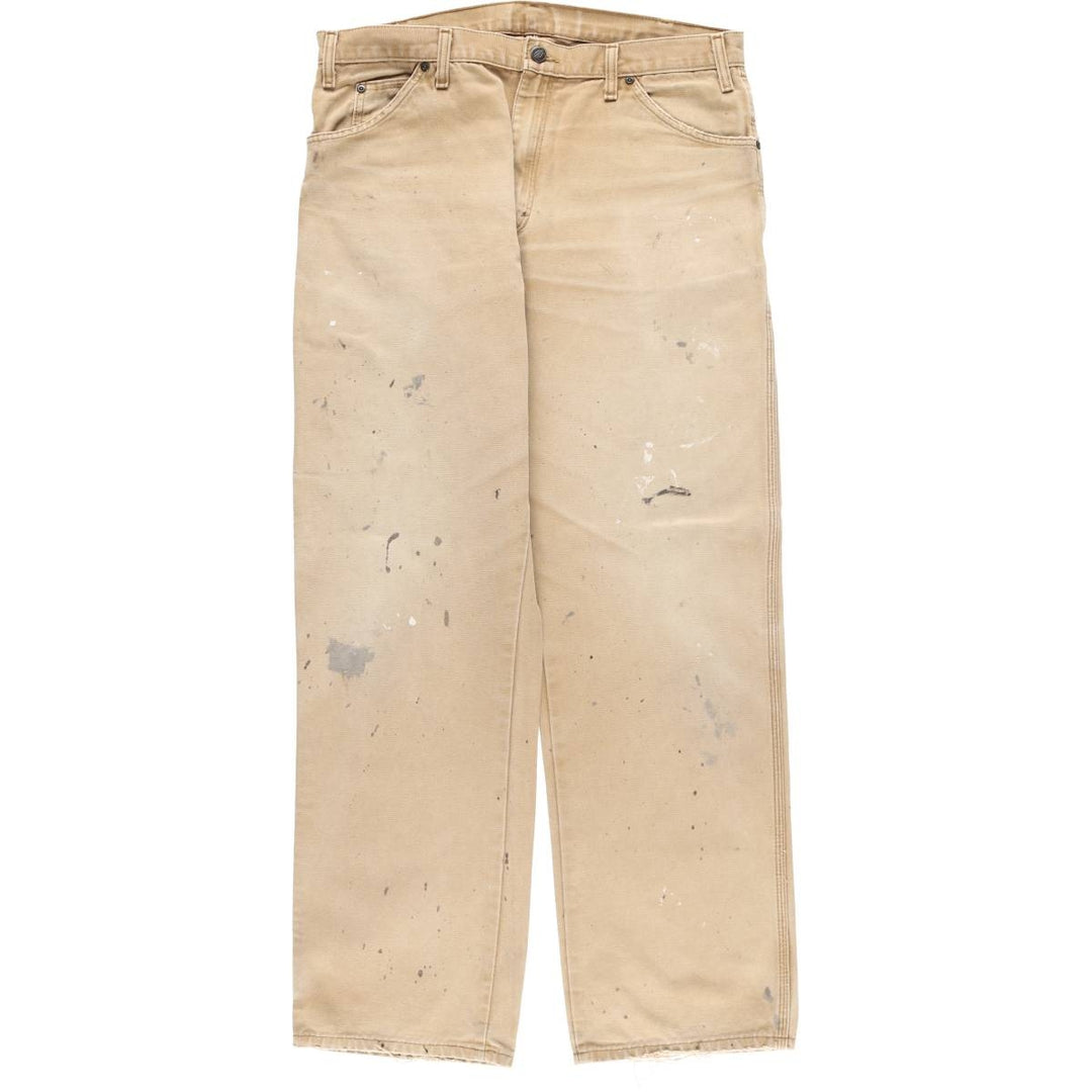 Dickies Painted Duck Painter Pants for Men, W37 equivalent cotton beige type brown Vintage Second Hand