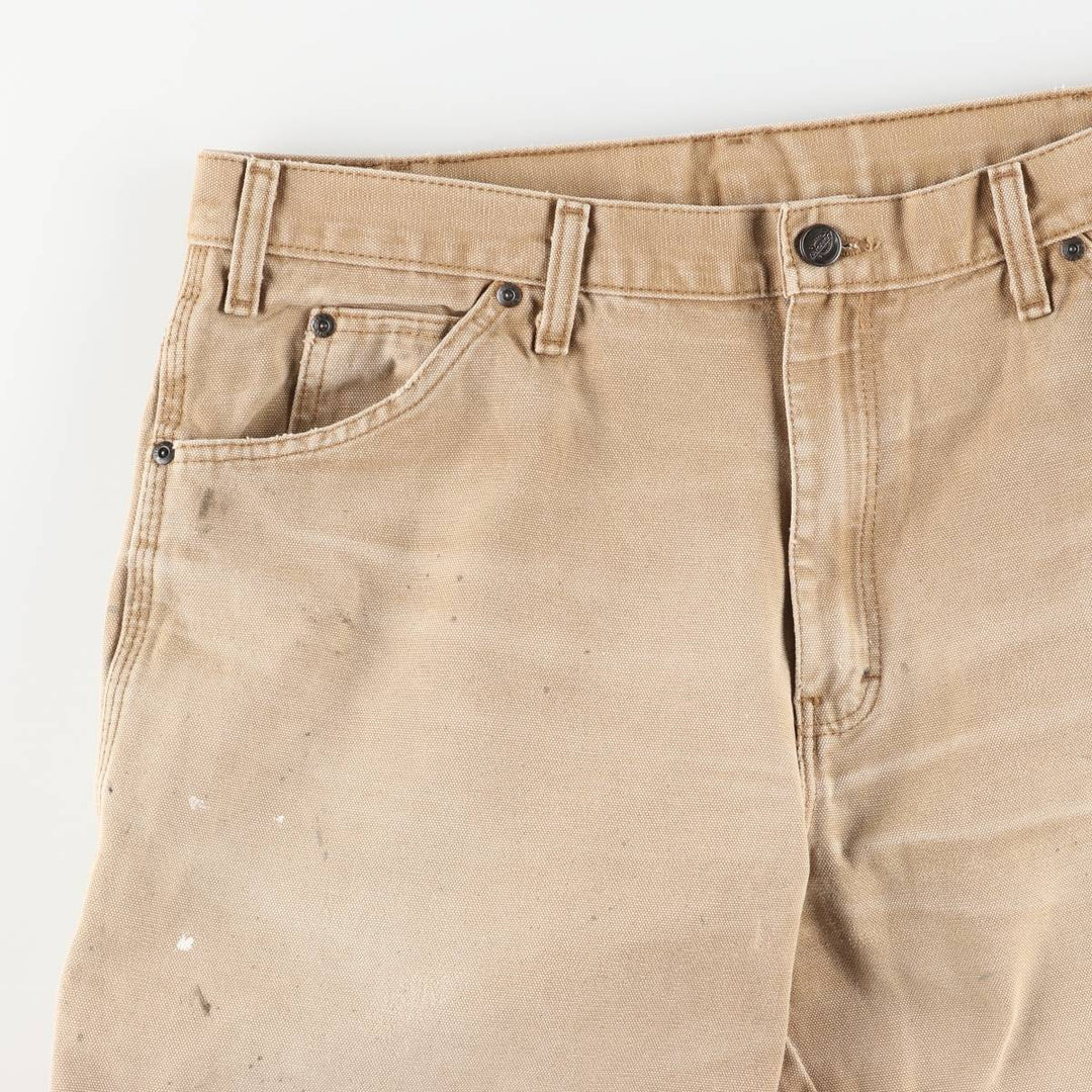 Dickies Painted Duck Painter Pants for Men, W37 equivalent cotton beige type brown Vintage Second Hand