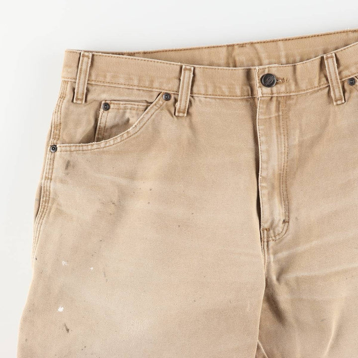 Dickies Painted Duck Painter Pants for Men, W37 equivalent cotton beige type brown Vintage Second Hand