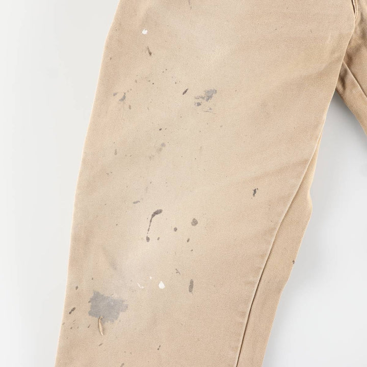 Dickies Painted Duck Painter Pants for Men, W37 equivalent cotton beige type brown Vintage Second Hand