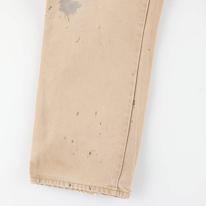Dickies Painted Duck Painter Pants for Men, W37 equivalent cotton beige type brown Vintage Second Hand
