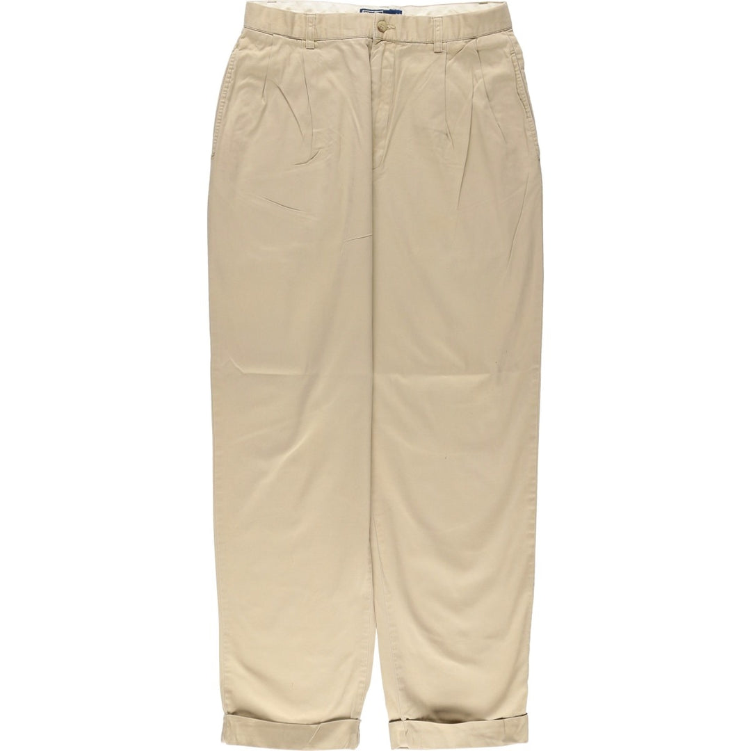 Ralph Lauren POLO by Ralph Lauren HAMMOND PANT, two-pleat chino pants, men's size W30. cotton Beige type Vintage Second Hand