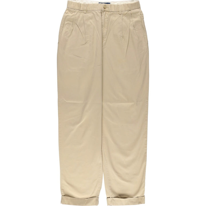 Ralph Lauren POLO by Ralph Lauren HAMMOND PANT, two-pleat chino pants, men's size W30. cotton Beige type Vintage Second Hand