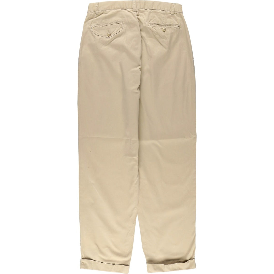 Ralph Lauren POLO by Ralph Lauren HAMMOND PANT, two-pleat chino pants, men's size W30. cotton Beige type Vintage Second Hand