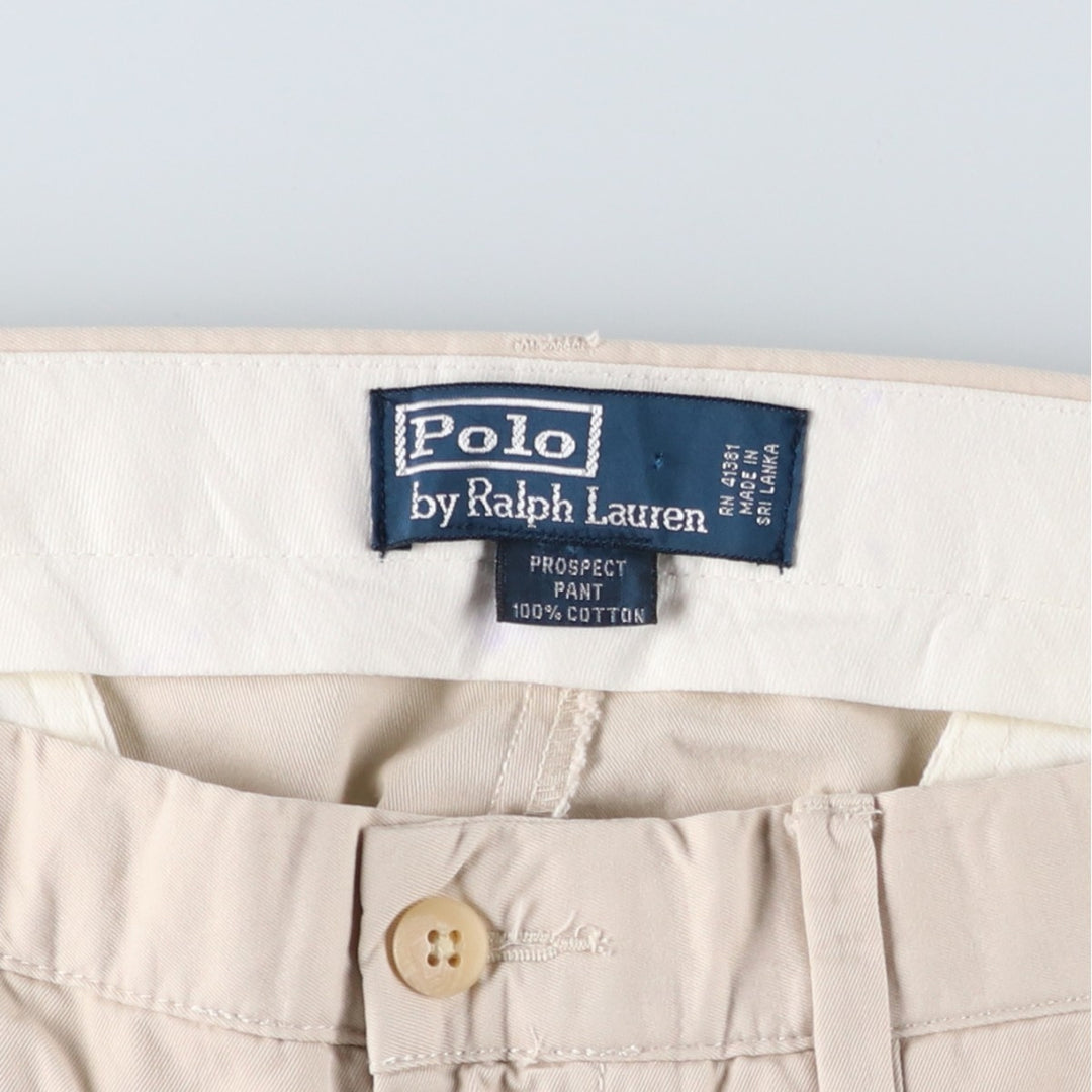 Ralph Lauren POLO by Ralph Lauren PROSPECT PANT chino pants, men's size W30 cotton ivory Vintage Second Hand