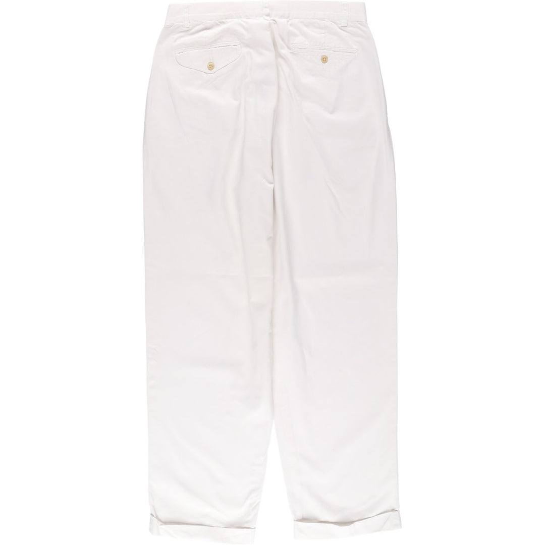 Ralph Lauren POLO by Ralph Lauren Two-pleat Chino Pants for Men, W30 equivalent cotton white type Vintage Second Hand