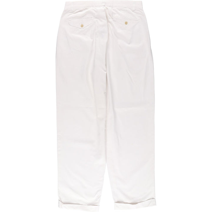 Ralph Lauren POLO by Ralph Lauren Two-pleat Chino Pants for Men, W30 equivalent cotton white type Vintage Second Hand