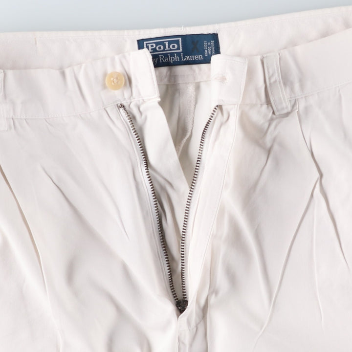 Ralph Lauren POLO by Ralph Lauren Two-pleat Chino Pants for Men, W30 equivalent cotton white type Vintage Second Hand