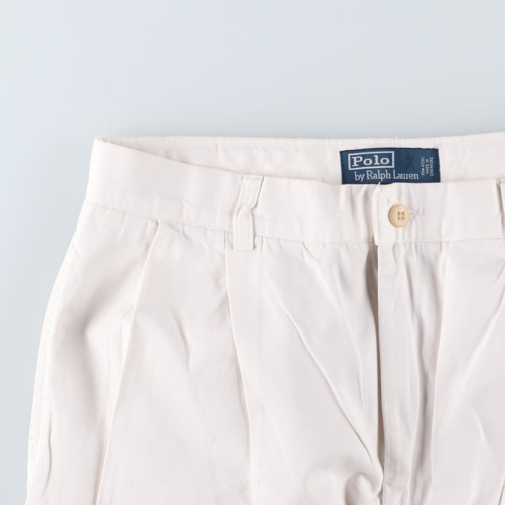 Ralph Lauren POLO by Ralph Lauren Two-pleat Chino Pants for Men, W30 equivalent cotton white type Vintage Second Hand