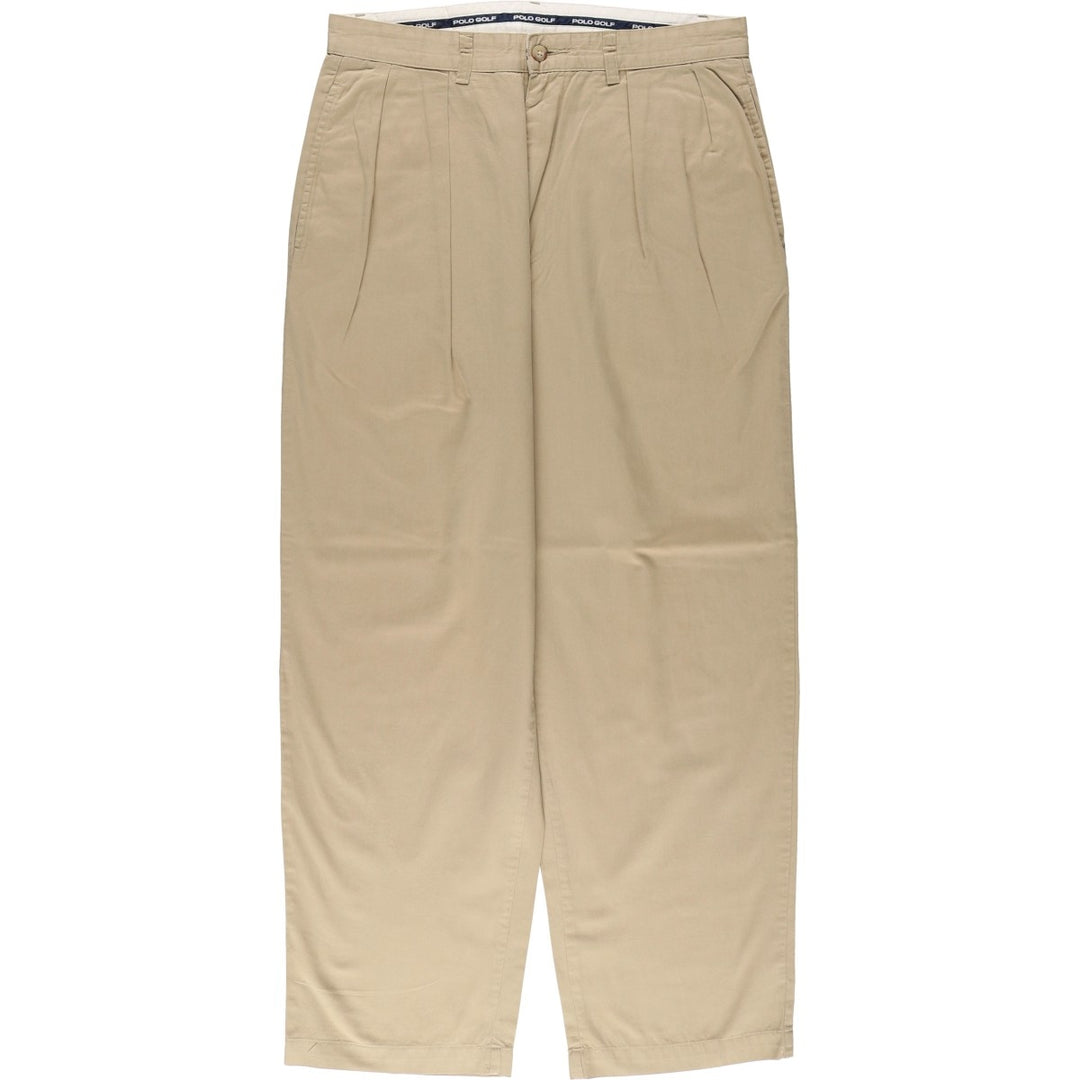 Ralph Lauren POLO GOLF Polo Golf Two-pleat Chino Pants for Men, Size W32 cotton Beige type Vintage Second Hand