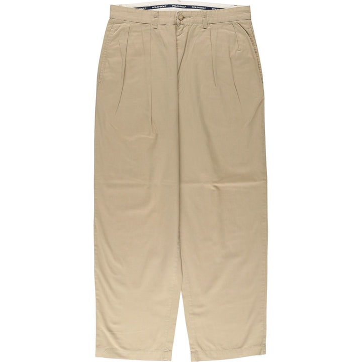 Ralph Lauren POLO GOLF Polo Golf Two-pleat Chino Pants for Men, Size W32 cotton Beige type Vintage Second Hand