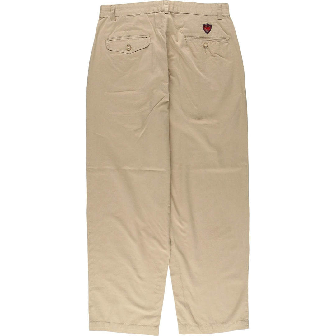 Ralph Lauren POLO GOLF Polo Golf Two-pleat Chino Pants for Men, Size W32 cotton Beige type Vintage Second Hand