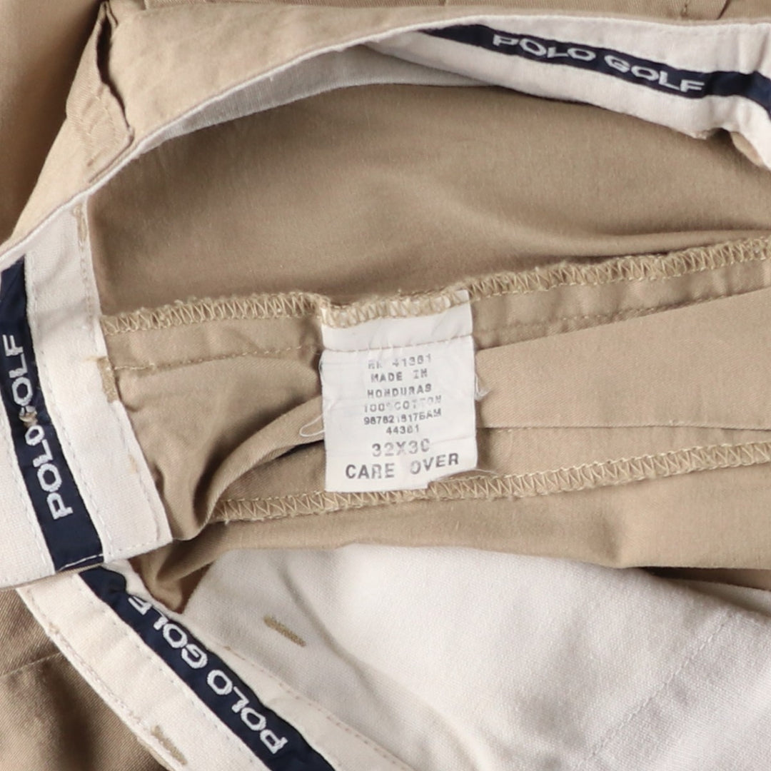 Ralph Lauren POLO GOLF Polo Golf Two-pleat Chino Pants for Men, Size W32 cotton Beige type Vintage Second Hand