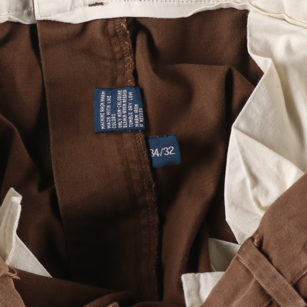 Ralph Lauren POLO by Ralph Lauren Chino Pants Men's W34 equivalent cotton brown type Vintage Second Hand