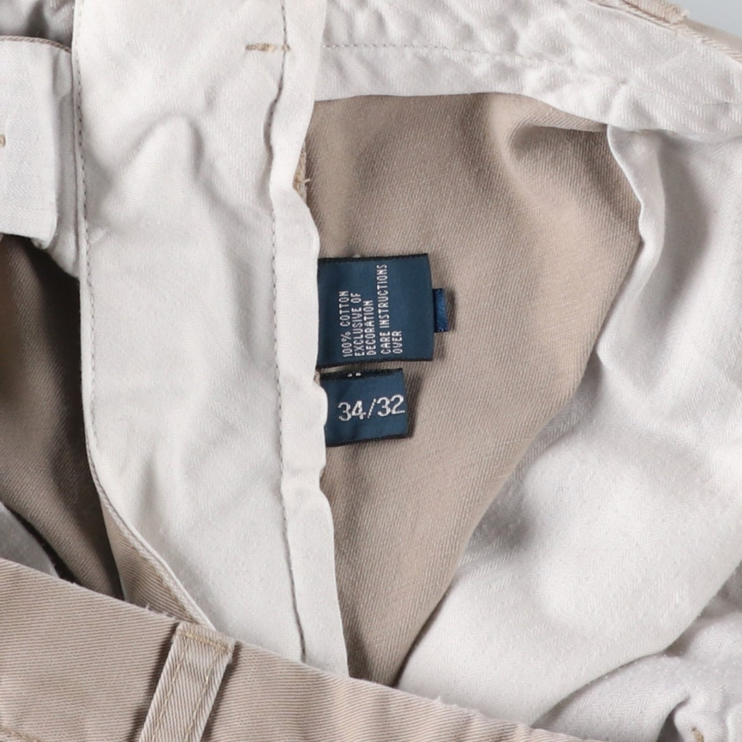 Ralph Lauren POLO by Ralph Lauren PRESTON PANT Chino pants for men, equivalent to w34 cotton Beige type Vintage Second Hand
