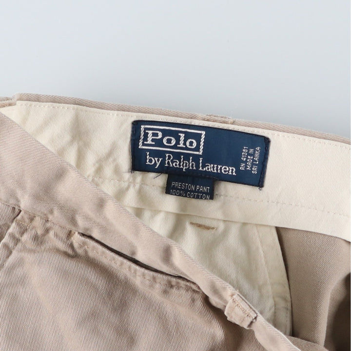 Ralph Lauren POLO by Ralph Lauren PRESTON PANT Chino pants for men, equivalent to w37 cotton Beige type Vintage Second Hand