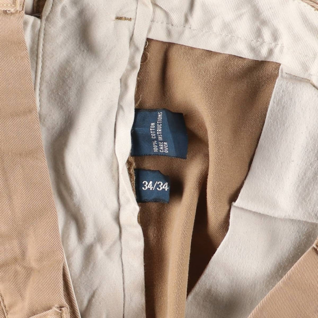 Ralph Lauren POLO by Ralph Lauren PROSPECT PANT Chino pants for men, equivalent to w34 cotton beige type brown Vintage Second Hand