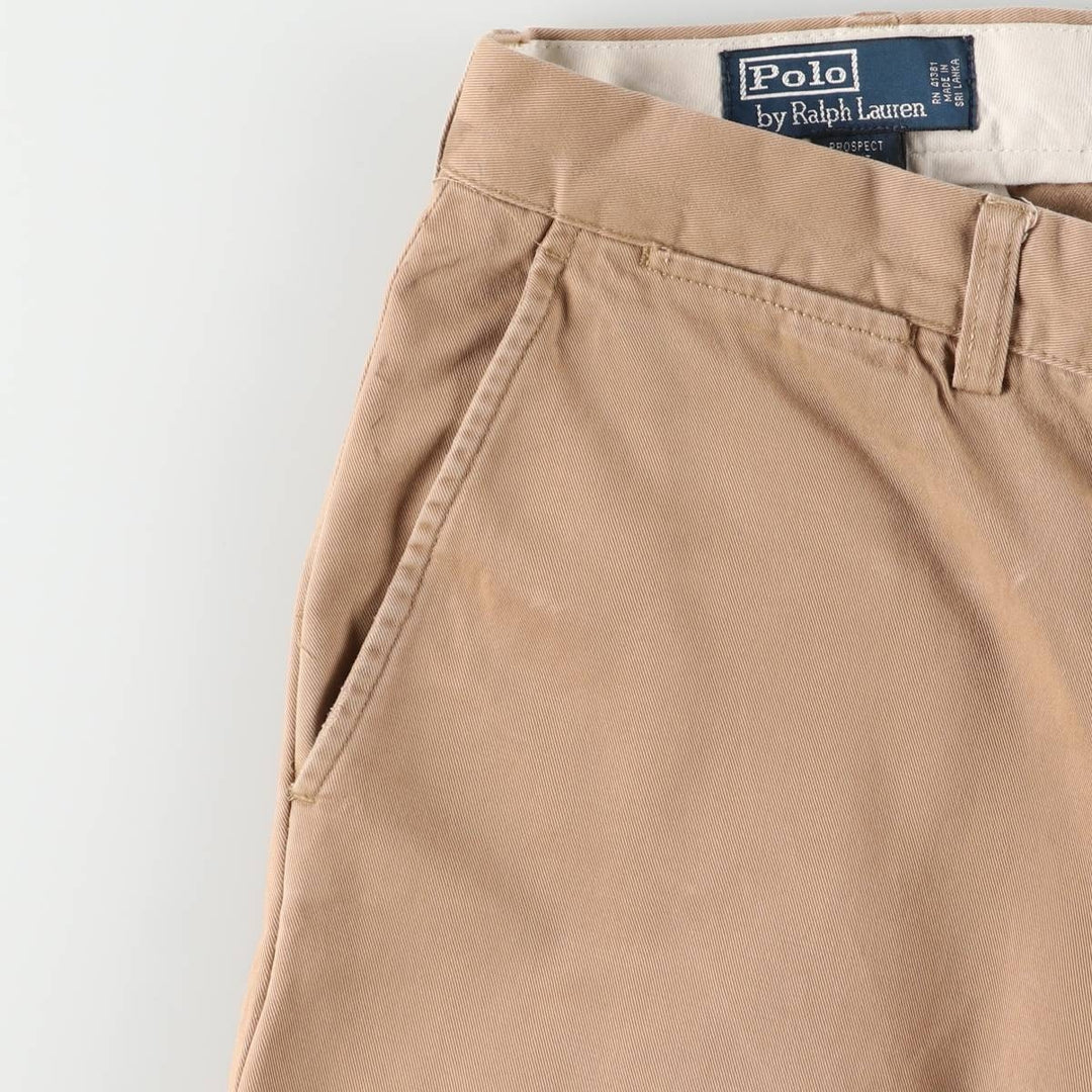 Ralph Lauren POLO by Ralph Lauren PROSPECT PANT Chino pants for men, equivalent to w34 cotton beige type brown Vintage Second Hand