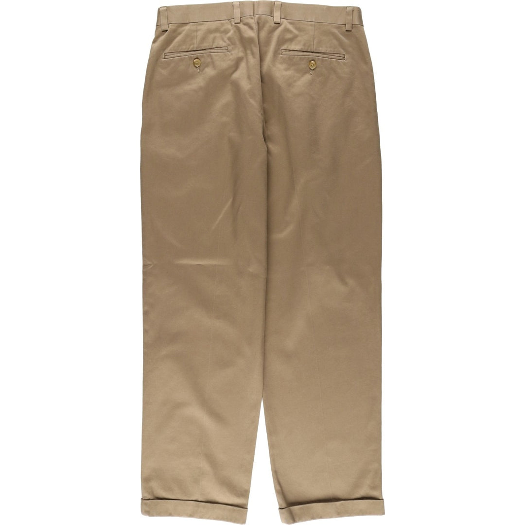 Ralph Lauren RALPH Two-pleat Chino Pants Men's Size W34 cotton Beige type Vintage Second Hand