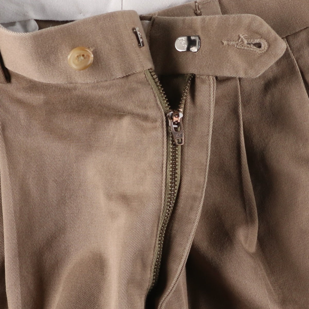 Ralph Lauren RALPH Two-pleat Chino Pants Men's Size W34 cotton Beige type Vintage Second Hand