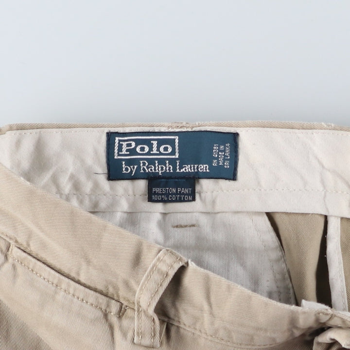 Ralph Lauren POLO by Ralph Lauren PRESTON PANT Chino pants for men, equivalent to w34 cotton Beige type Vintage Second Hand