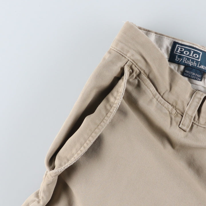 Ralph Lauren POLO by Ralph Lauren PRESTON PANT Chino pants for men, equivalent to w34 cotton Beige type Vintage Second Hand