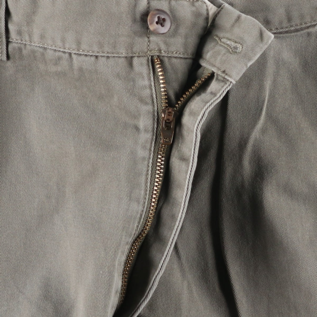 Ralph Lauren POLO by Ralph Lauren ANDREW PANT Two-pleat chino pants for men, equivalent to w36 cotton Khaki type Vintage Second Hand